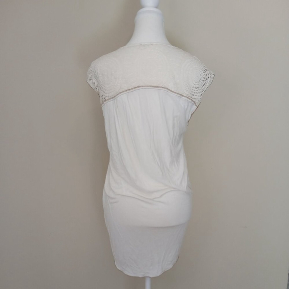 Anthropologie TINY Boho Sleeveless Lace Tunic Top Ivory Size Small - Picture 5 of 8